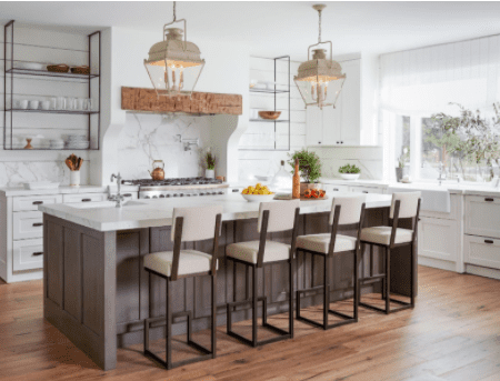 Transitional Kitchen Flooring and Lighting